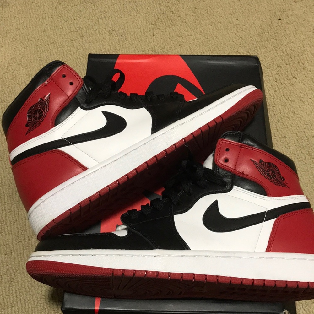 Nike air Jordan 1 high og black toe
